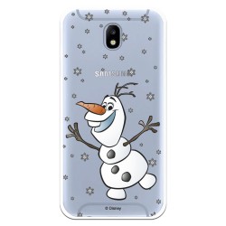 Funda para Samsung Galaxy J7 2017 Europeo Oficial de Disney Olaf Transparente - Frozen