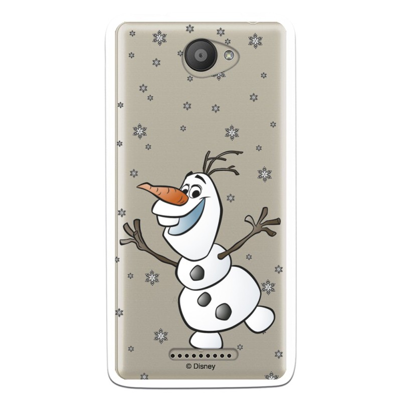 Funda para Bq Aquaris U Oficial de Disney Olaf Transparente - Frozen